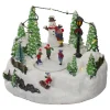 9" Animated And Musical Lighted Christmas Skating Scene With Snowman