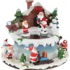 6" Animated And Musical Santa Claus Christmas Ice Skating Scene
