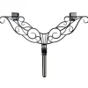 24" Antler Black Decorative Adjustable Wreath Hanger