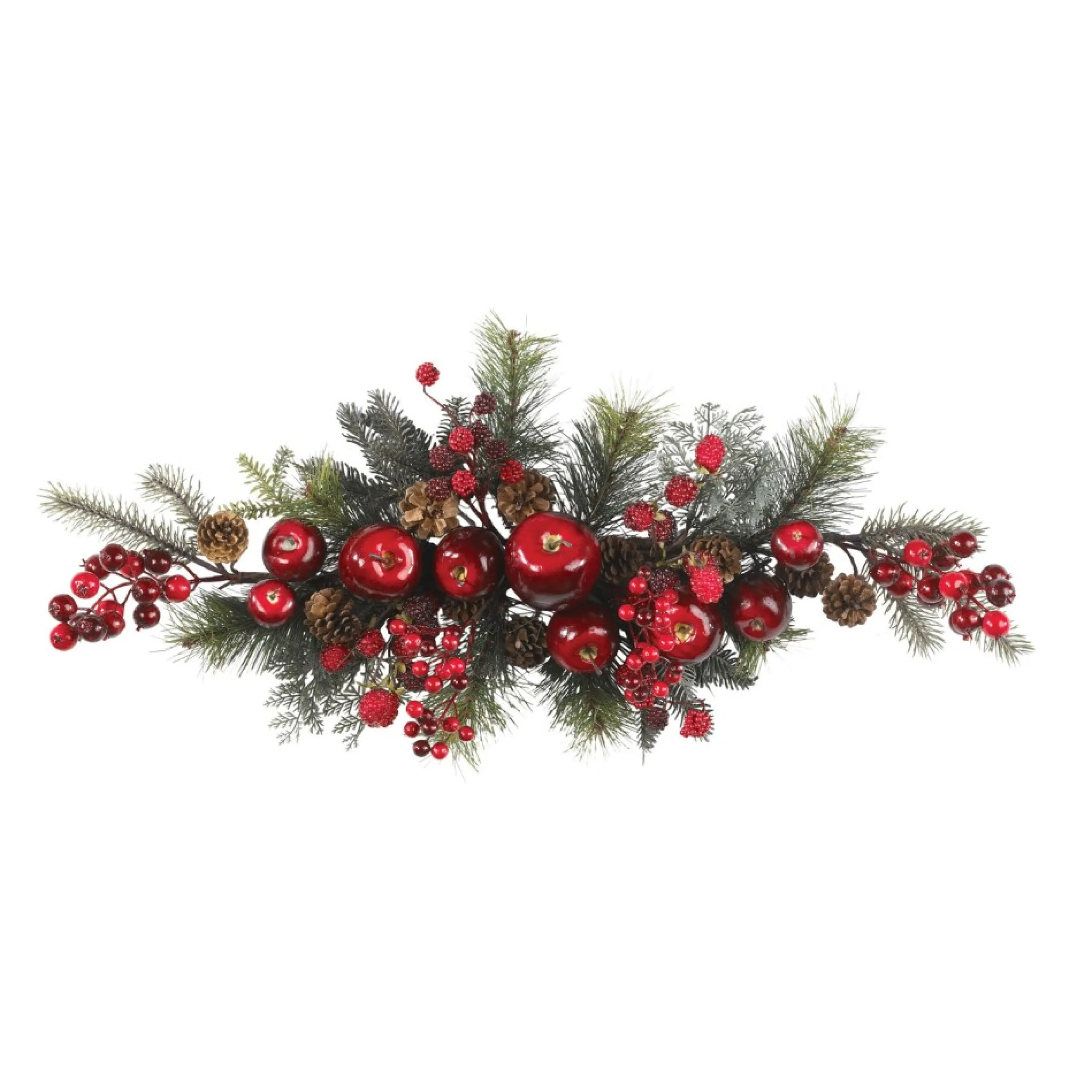 30" Apple And Berry Artificial Christmas Swag, Unlit