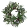 Artificial Christmas Wreath With Assorted Foliage And Berries, 24-Inch, Unlit