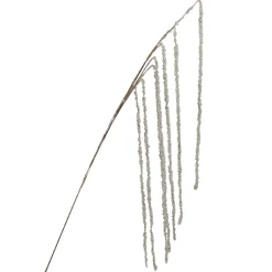 25" Artificial Ivory Beaded Weeping Twig Christmas Spray