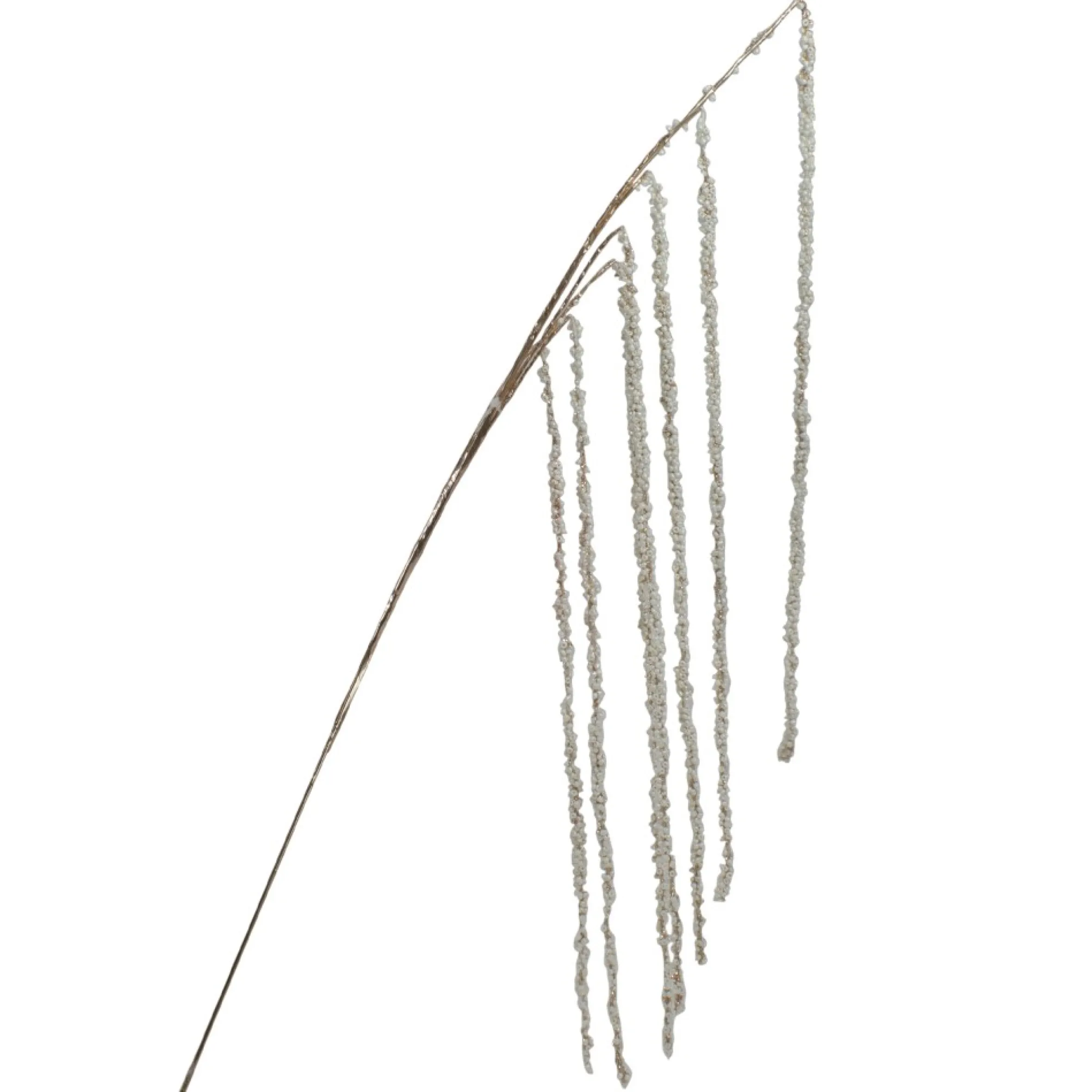 25" Artificial Ivory Beaded Weeping Twig Christmas Spray