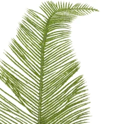 24" Artificial Metallic Green Palm Frond Floral Spray