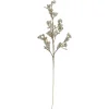 30" Artificial White And Champagne Gold Beaded Twig Christmas Spray