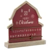 13.25" Barn Christmas Countdown Tabletop Decoration
