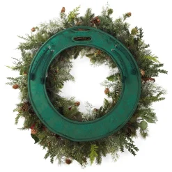 20" Basil Green Christmas Deluxe Door Saver Protective Wreath Pad