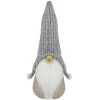 9" Beige And Gray Gnome With Knitted Hat Christmas Figure