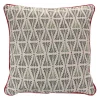 18" Beige And Green Pine Tree Cotton Christmas Throw Pillow