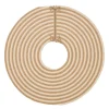 44" Beige Shag Striped Round Christmas Tree Skirt