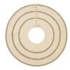 50" Beige Stripe Round Christmas Tree Skirt