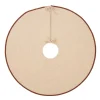 50" Beige Trimmed Round Christmas Tree Skirt