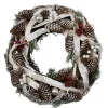 Birch Bark And Pine Cones Artificial Christmas Wreath - 13.5-Inch, Unlit