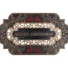 Black And Copper Reindeer "Merry Christmas" Doormat 18" X 30"