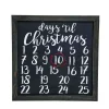 16" Black And White Christmas Countdown With Magnetic Wreath