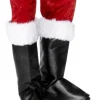 38" Black And White Santa Unisex Adult Christmas Boot Covers Costume Accessory - One Size
