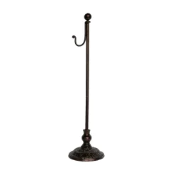 22.25" Black Antique Finish Wreath Holder With Hook