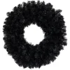 24" Black Colorado Spruce Artificial Halloween Wreath, 24-Inch, Unlit