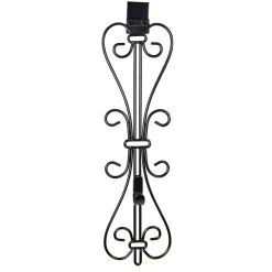 19.5" Black Decorative Adjustable Wreath Hanger
