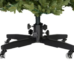 Black Rolling Christmas Tree Stand For 7'-12' Artificial Trees