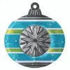 15.5" Blue And Green Lighted Christmas Ornament Window Silhouette
