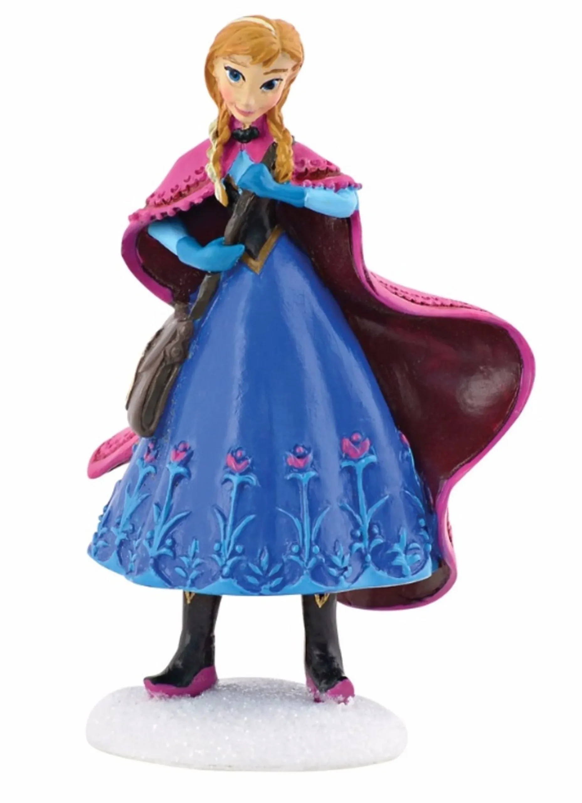 3.25" Blue And Magenta Purple Disney Frozen Anna Christmas Figurine