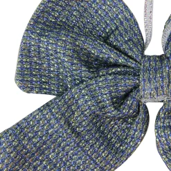 5.25" Blue Small Double Loop Christmas Bow Wall Decor