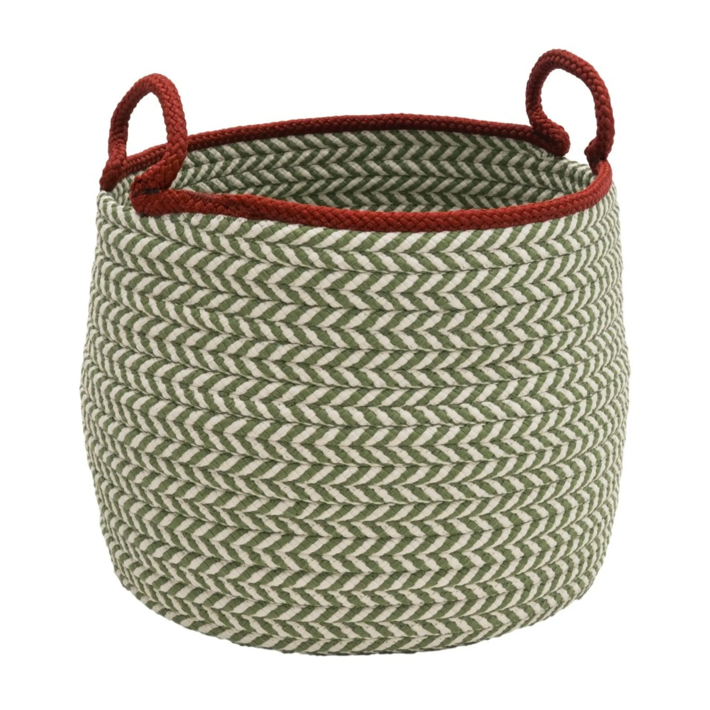 18" Braided Chevron Christmas Storage Basket