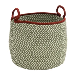 14" Braided Chevron Christmas Storage Basket