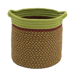 16" Braided Houndstooth Christmas Storage Basket
