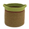 14" Braided Houndstooth Christmas Storage Basket