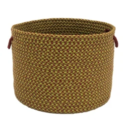 20" Braided Jumbo Houndstooth Christmas Storage Basket