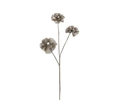25" Brown And Gold Glittered Vintage Posey Artificial Floral Christmas Spray