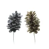 7" Brown And Gold Tone Mini Pinecone Christmas Pick