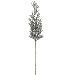 39" Brown And Silver Glittered Artificial Pine Spring Christmas Branch Spray