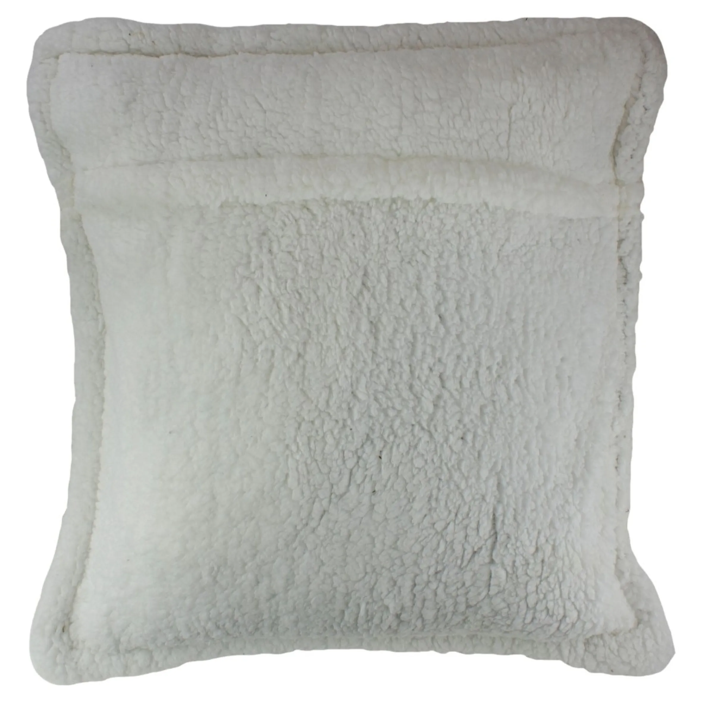 20" Brown And White Plush High Pile Fleece Throw Pillow With Snowflake
