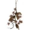 22" Brown Artificial Leaves And Pine Cones Christmas Swag