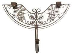24" Brown Snowflake Style Adjustable Decorative Christmas Wreath Hanger