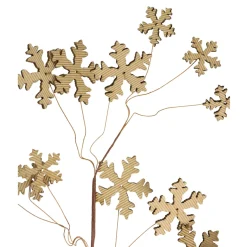28" Brown Tree Shaped Cut Out Snowflake Artificial Christmas Spray