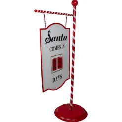 53" Candy Cane Striped Countdown To Christmas Display Sign