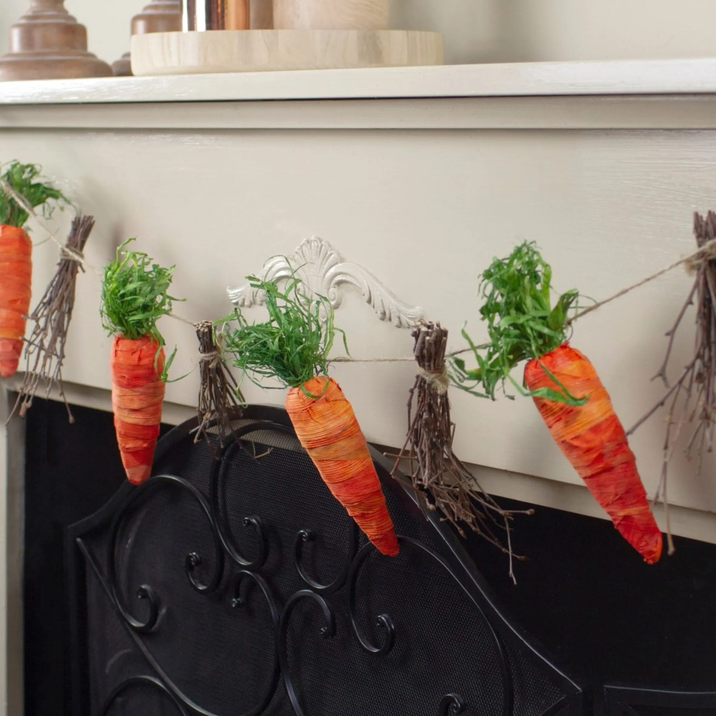 3.25' Carrots And Twigs Artificial Easter Garland