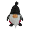 9.5" Charcoal Gray And Red Happy Smiling Gnome Christmas Tabletop Decor