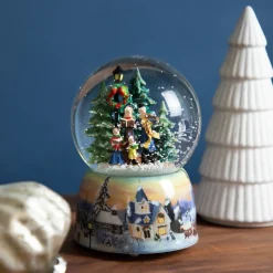 6" Christmas Carolers Winter Scene Musical Snow Globe