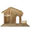 51" Christmas Nativity Wood Stable