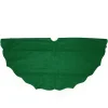 48" Christmas Traditions Cardinal Green Scalloped Edge Christmas Tree Skirt