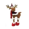 16" Classic Moose With Scarf And Booties Christmas Plush Figurine