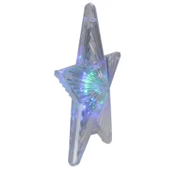 8.5" Clear Lighted Contemporary Tree Topper Star - Multi-Color Lights