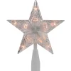 7.25" Clear 5-Point Star Traditional Christmas Tree Topper- Clear Lights