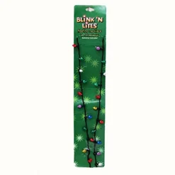 Club Pack Of 24 Battery Operated Christmas Lights Led Flashing Necklaces 30"