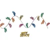 Club Pack Of 12 Fun Colorful Gleam 'N Flex Happy Birthday Garland 300"